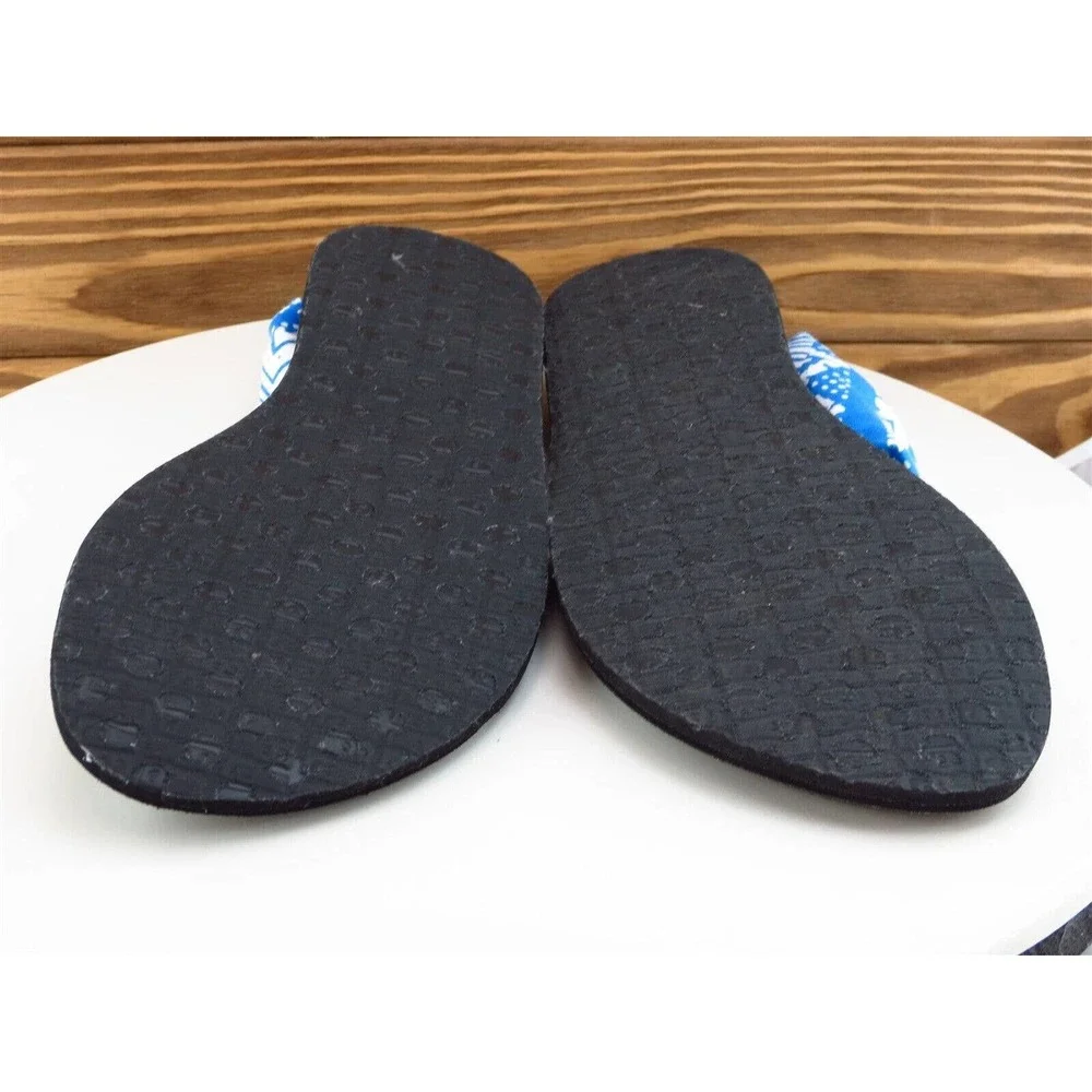 Sanuk‎ Size 10 Sandal T-Strap Blue Fabric Women M